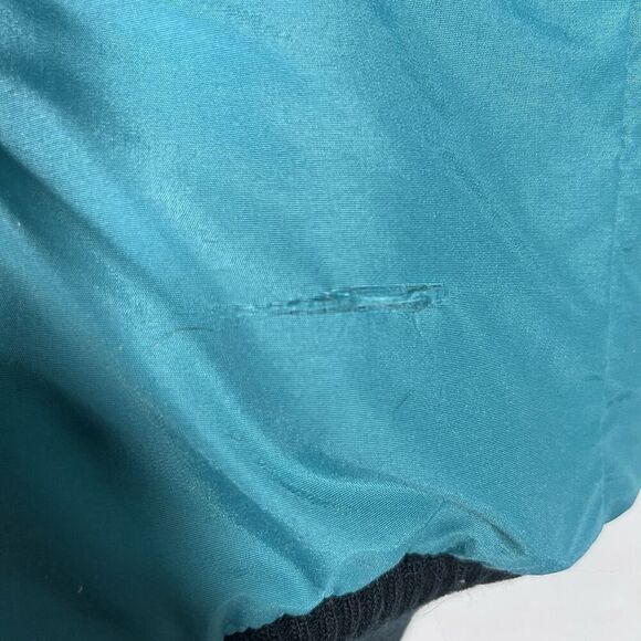 Vintage Rossignol Teal Fleece Lined Full Zip Jacket Winter Coat Men's XL - Picture 9 of 11